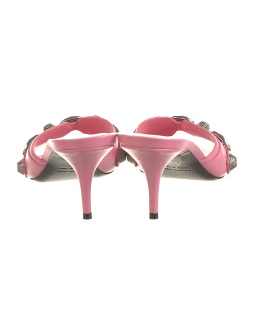 Balenciaga Leather Studded Accents Slides