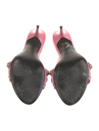 Balenciaga Leather Studded Accents Slides