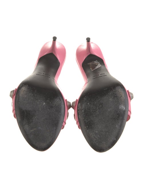 Balenciaga Leather Studded Accents Slides