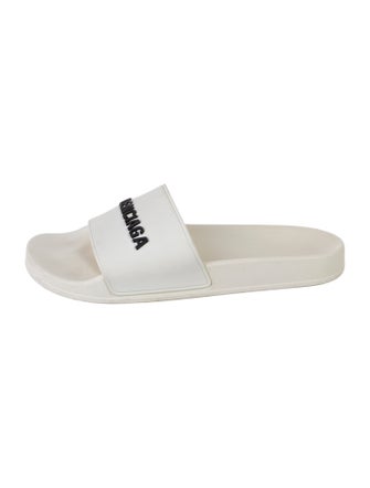 Balenciaga Rubber Graphic Print Slides