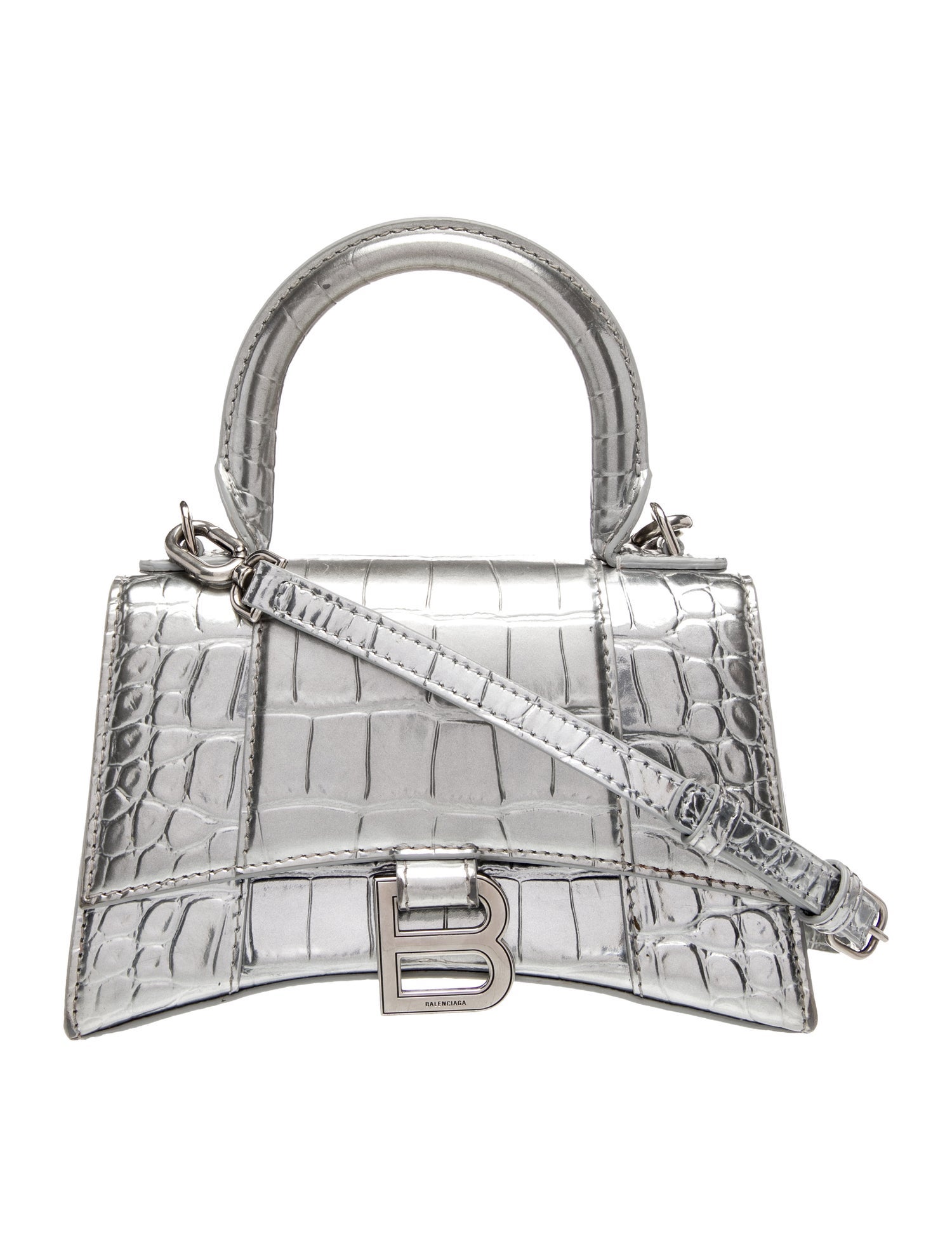 Balenciaga Embossed Leather Hourglass Mini