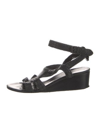 Balenciaga Leather Studded Accents Gladiator Sandals