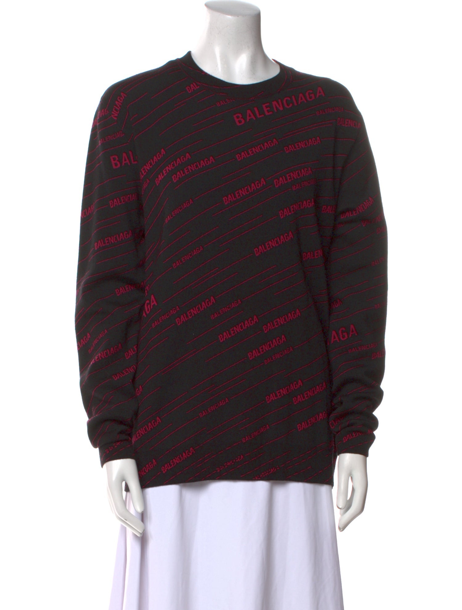 Balenciaga Printed Crew Neck Sweater