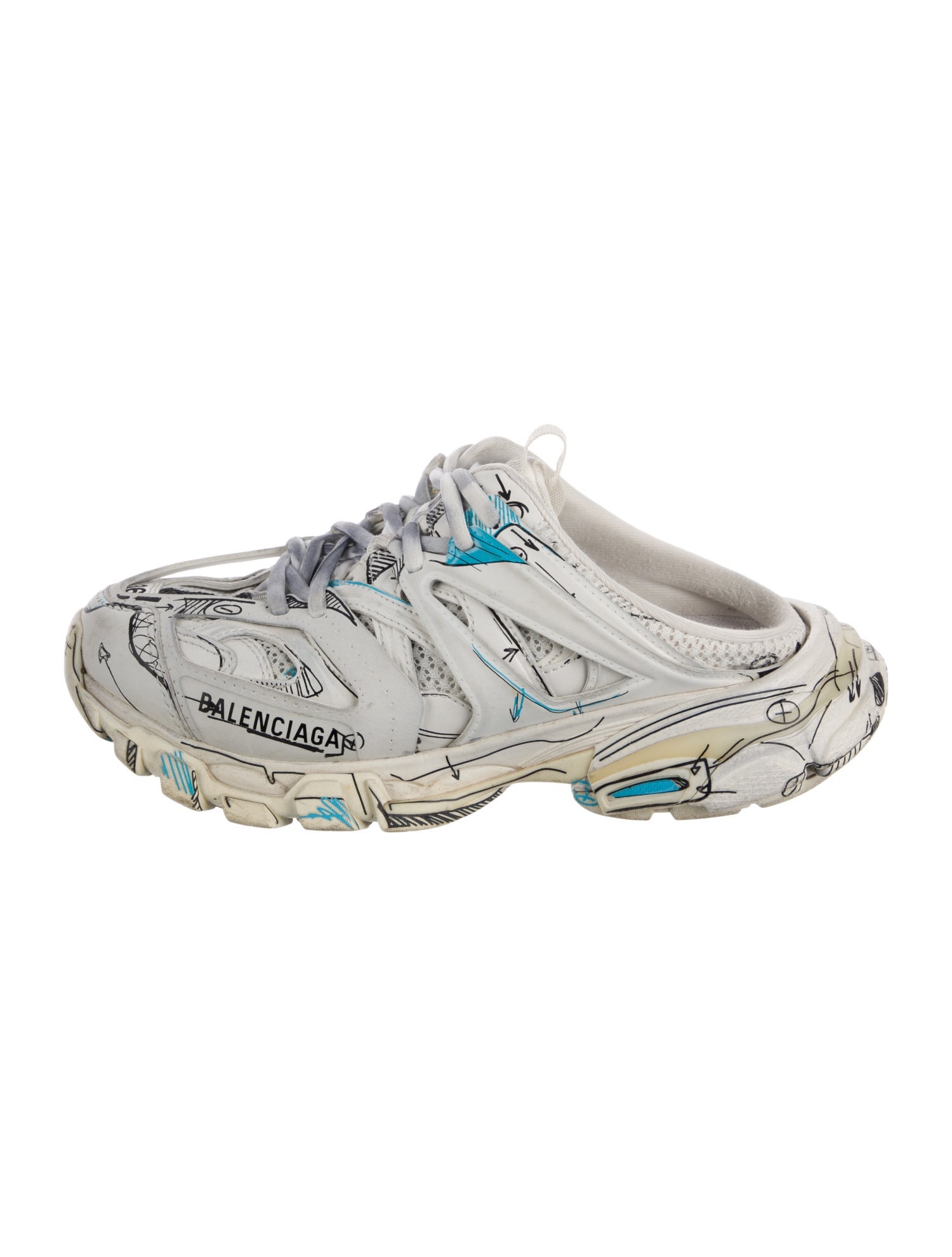 Balenciaga Leather Printed Sneakers