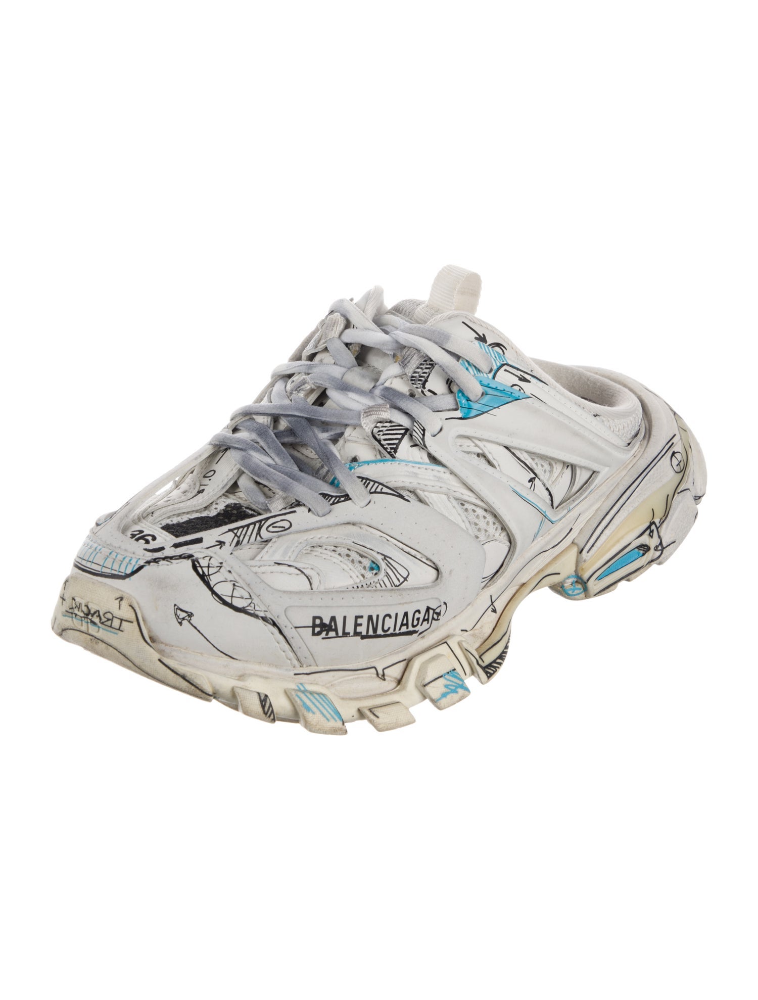 Balenciaga Leather Printed Sneakers