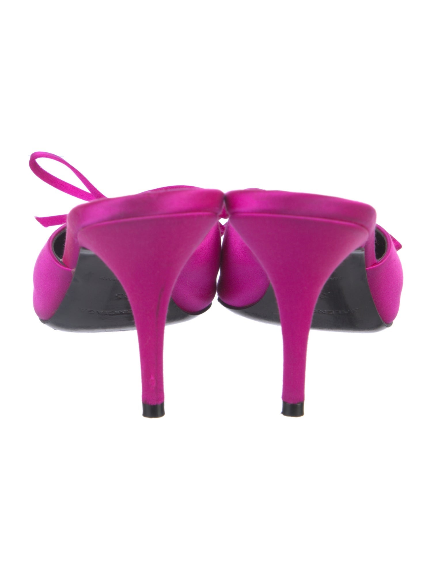 Balenciaga Satin Bow Accents Mules