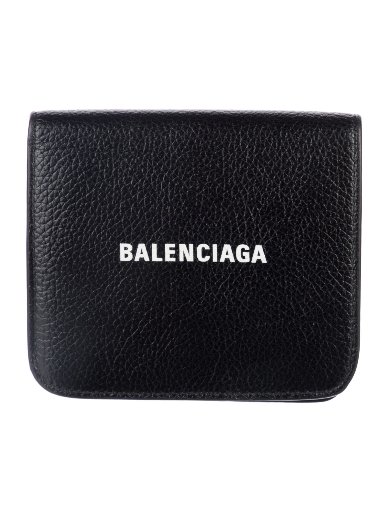 Balenciaga Leather Graphic Print Bifold Wallet