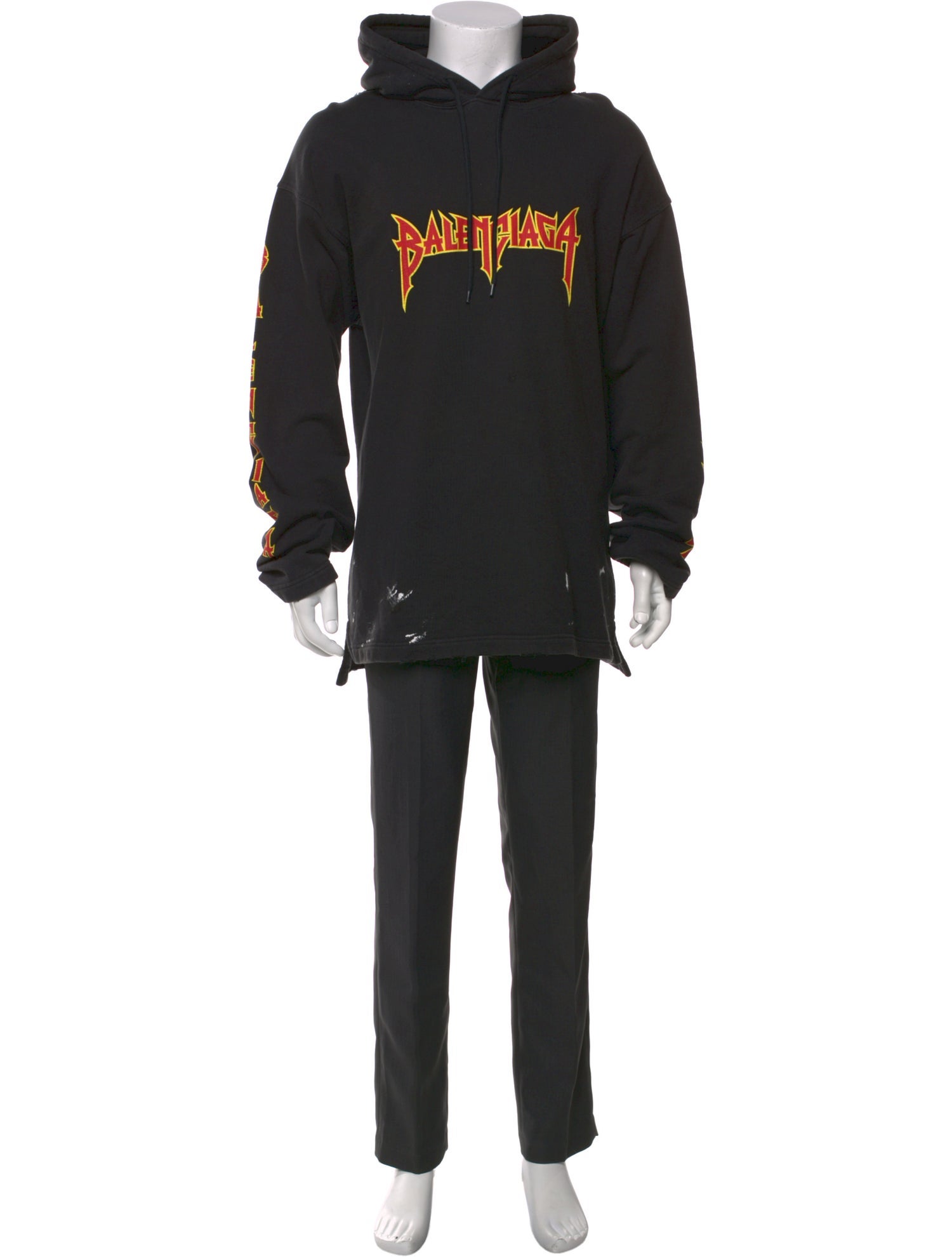 Balenciaga 2022 Metal Logo Popover Hoodie