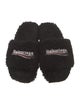 Balenciaga Terry Cloth Graphic Print Slides