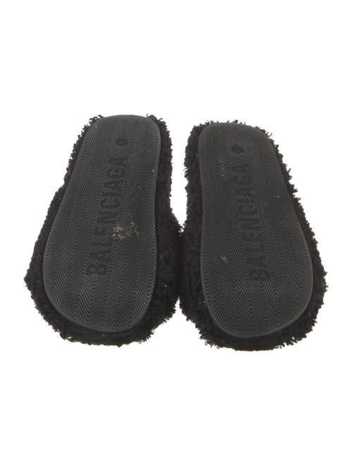 Balenciaga Terry Cloth Graphic Print Slides