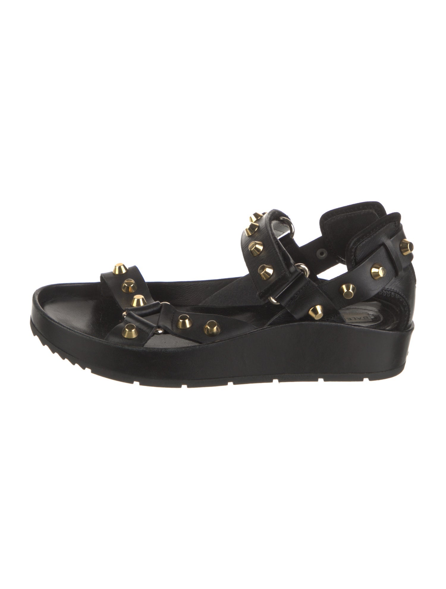 Balenciaga Leather Studded Accents Sandals