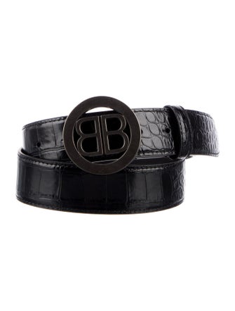 Balenciaga Embossed Leather Belt