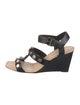 Balenciaga Leather Studded Accents T-Strap Sandals