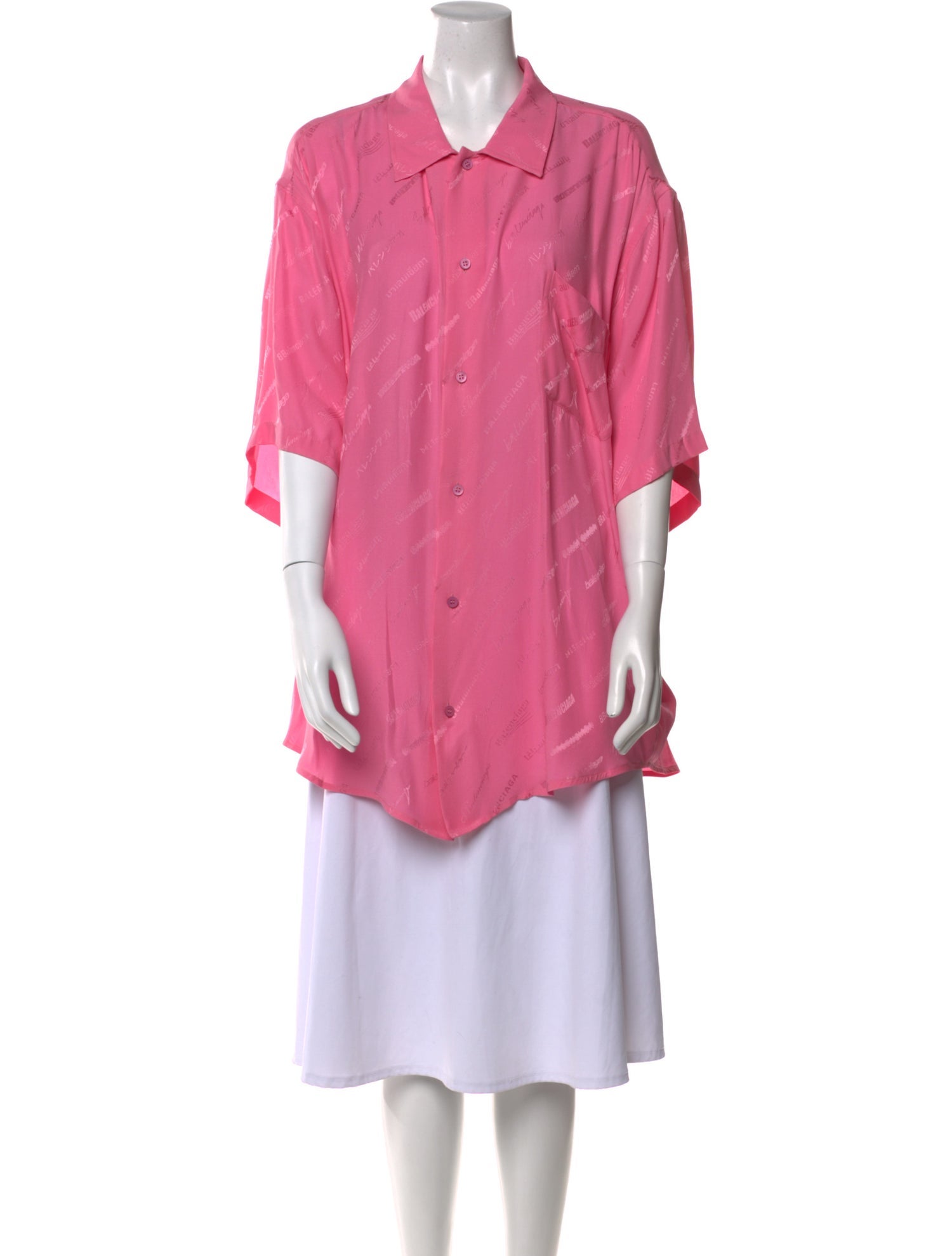 Balenciaga 2023 Logomania Allover Jacquard Tunic w/ Tags