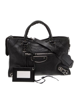 Balenciaga Leather Motocross City Metallic Edge