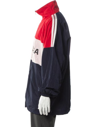 Balenciaga 2019 Colorblock Pattern Windbreaker