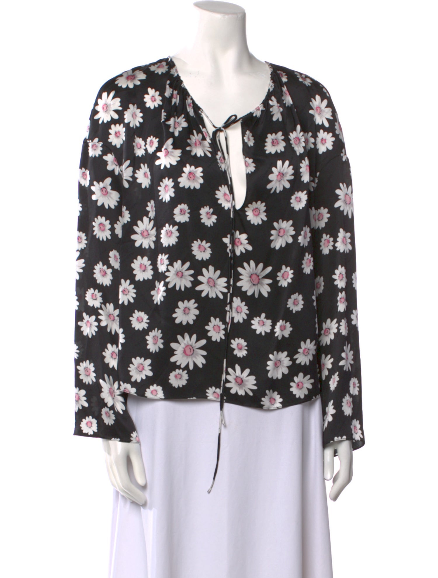 Balenciaga 2017 Floral Print Blouse