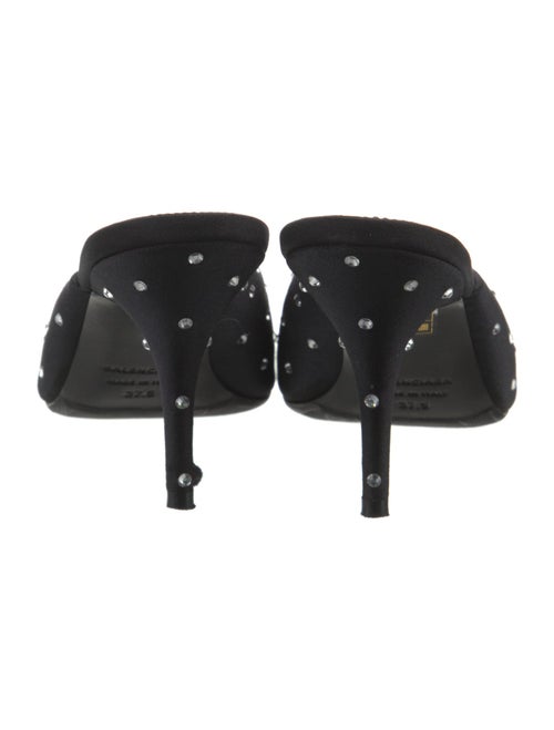 Balenciaga Satin Crystal Embellishments Mules