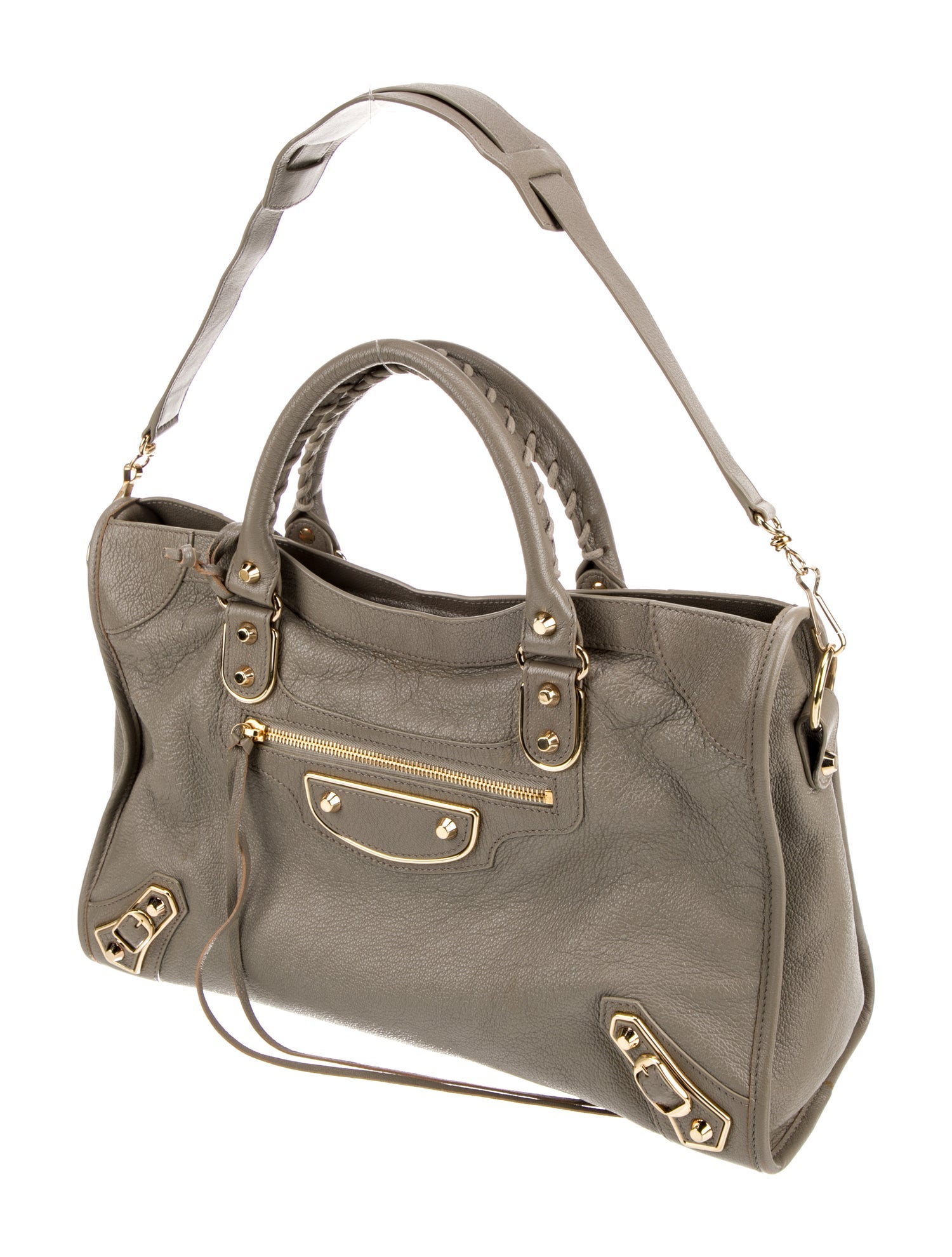 Balenciaga Leather Motocross City Metallic Edge