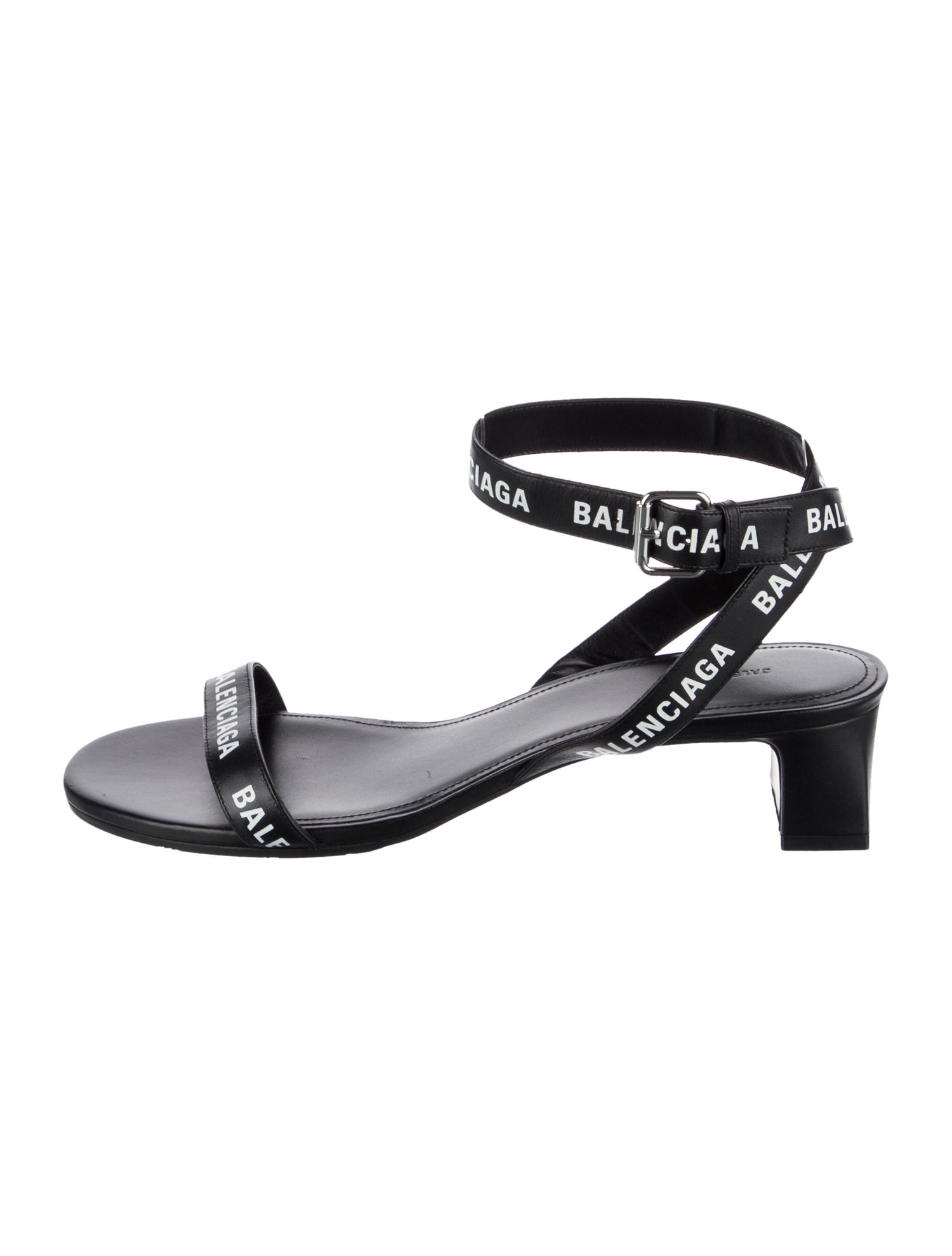Balenciaga Leather Printed Sandals