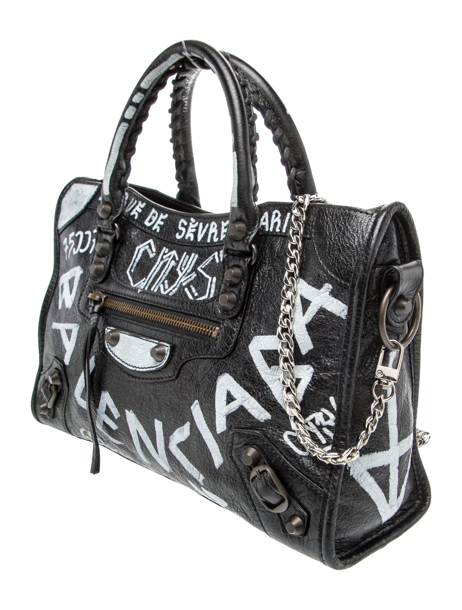 Balenciaga Leather Motocross Classic City Small