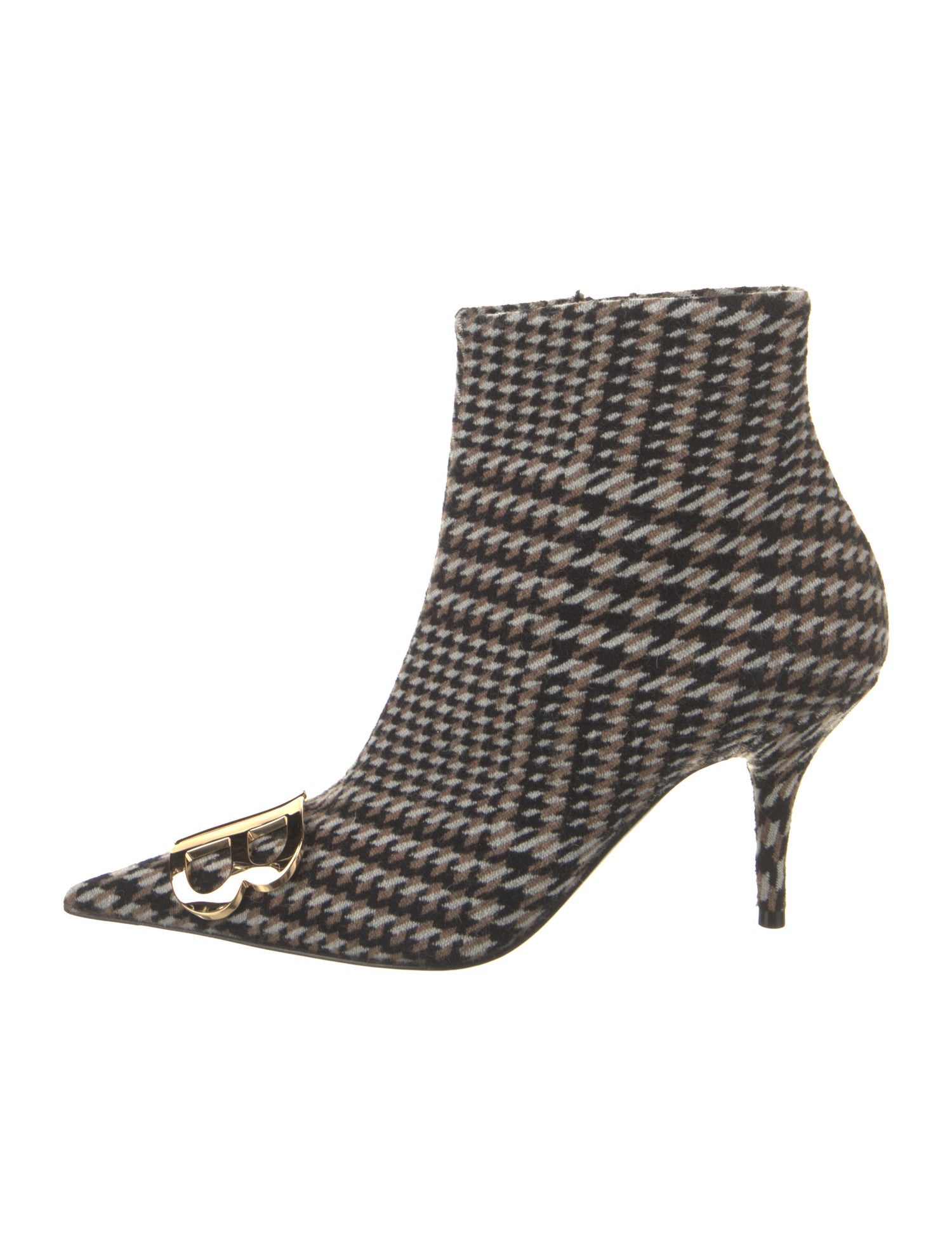 Balenciaga Houndstooth Print Sock Boots