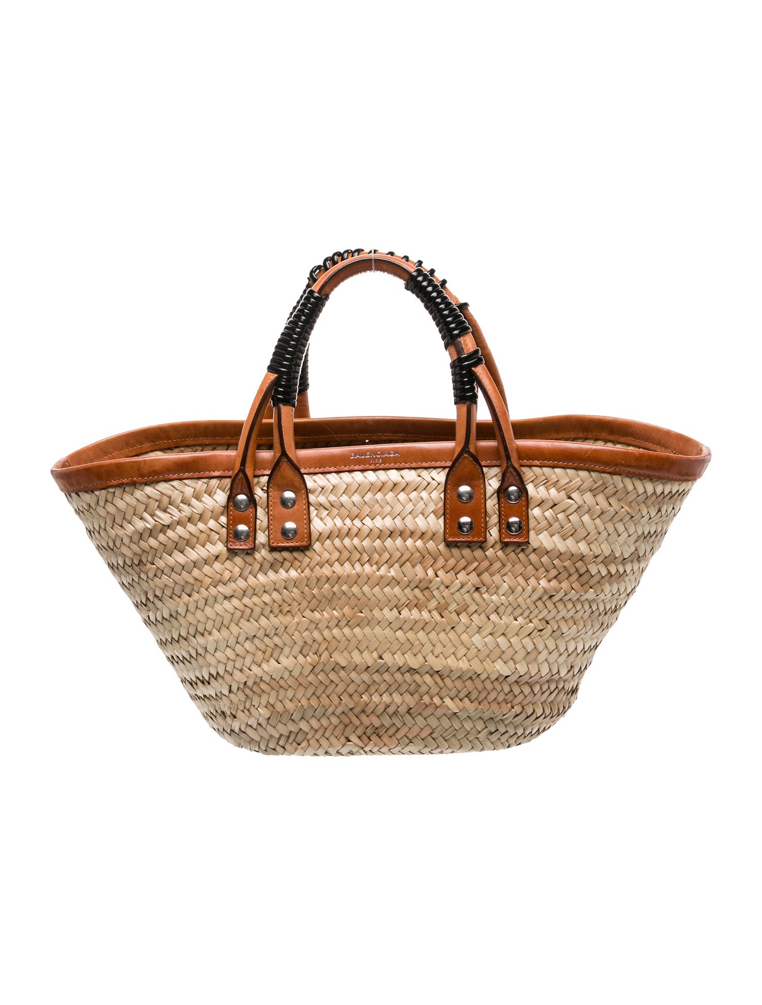 Balenciaga Raffia Bistro XS Basket