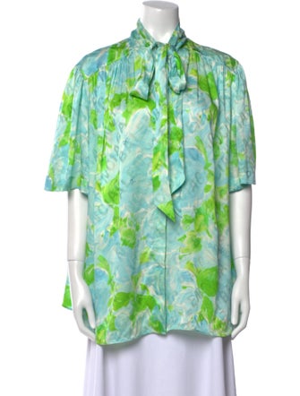 Balenciaga 2019 Silk Button-Up Top