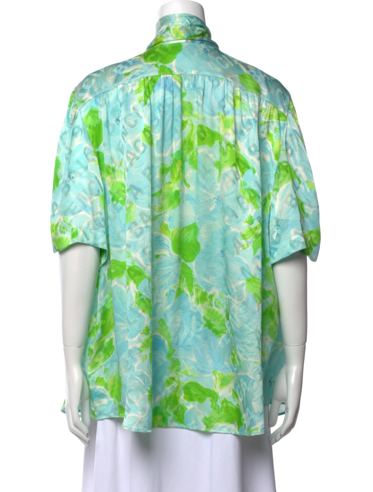 Balenciaga 2019 Silk Button-Up Top