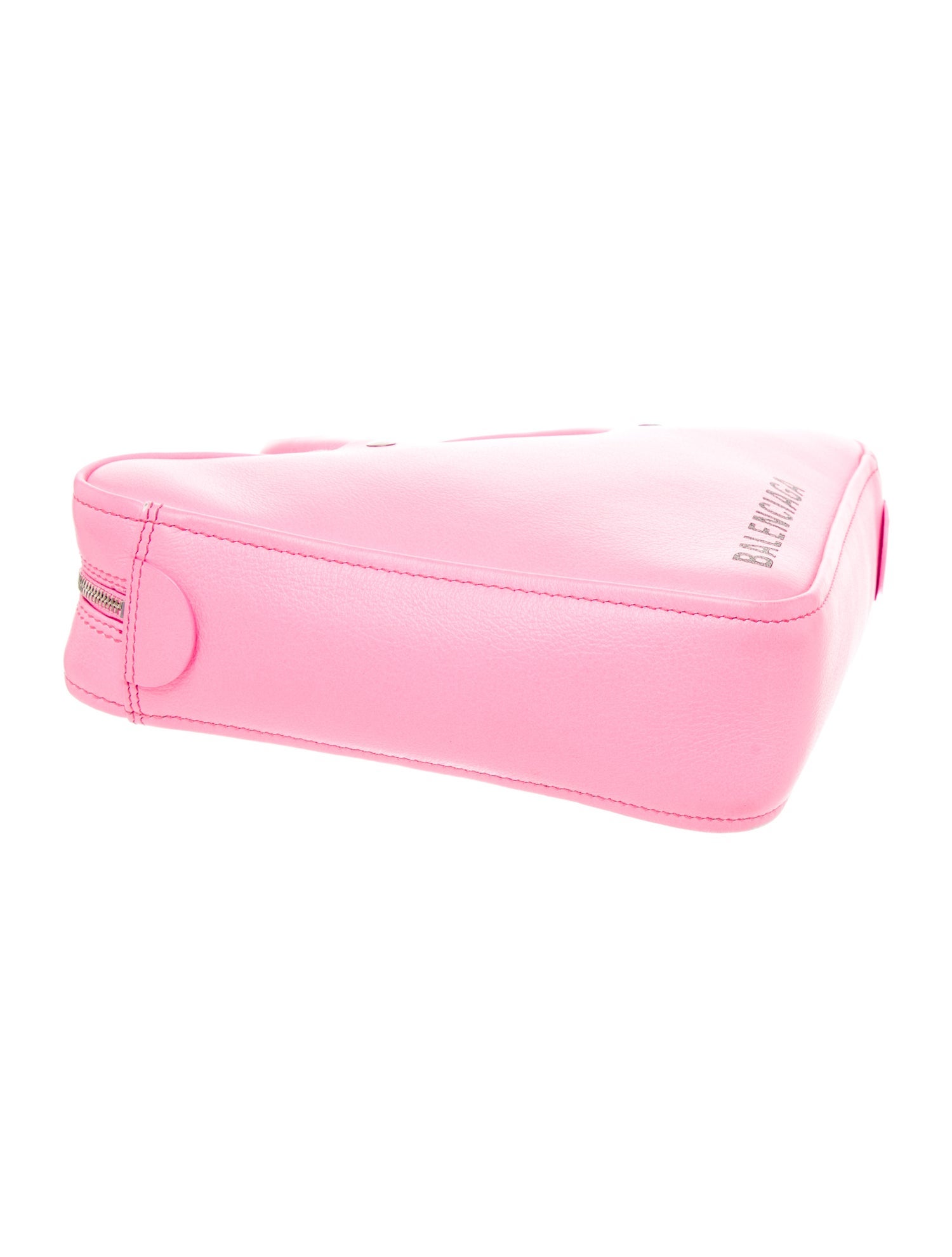 Balenciaga Leather Shiny Day Calfskin Triangle Duffle - Pink