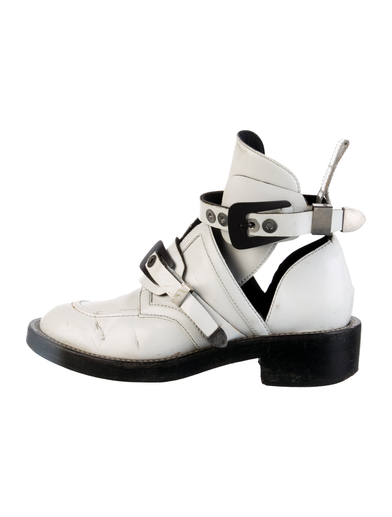 Balenciaga Leather Lace-Up Boots