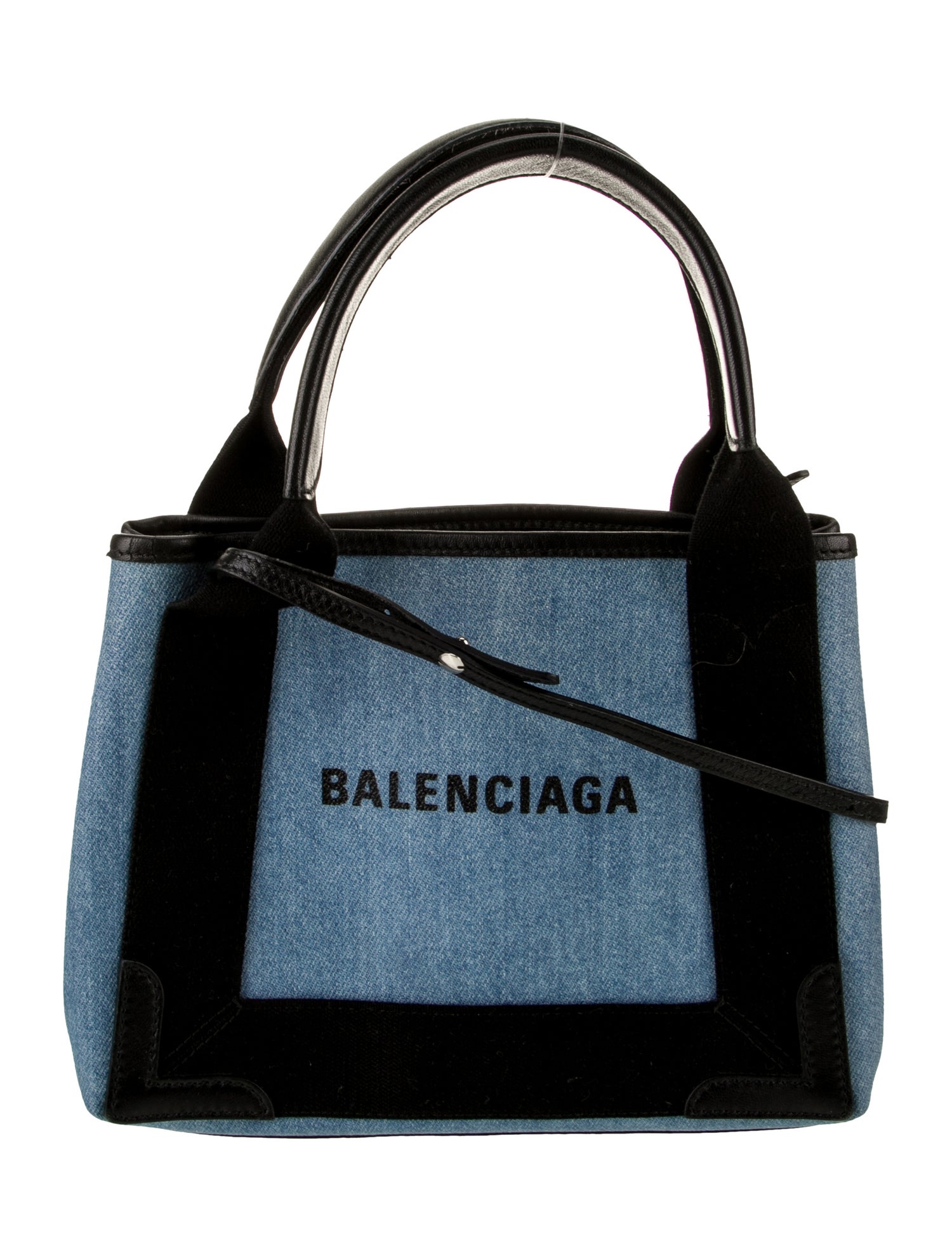 Balenciaga Denim Navy Cabas XS