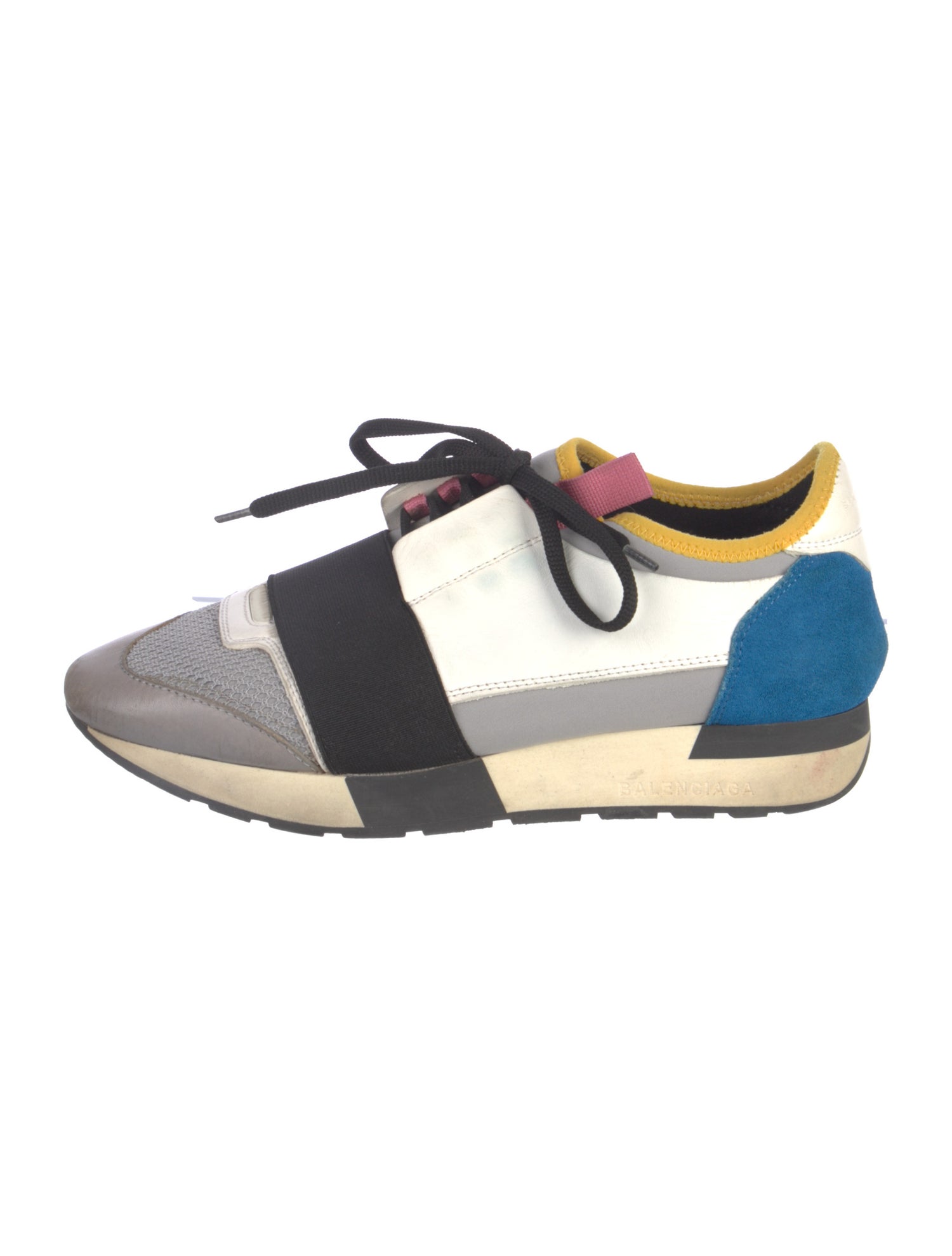 Balenciaga Mesh Colorblock Pattern Sneakers
