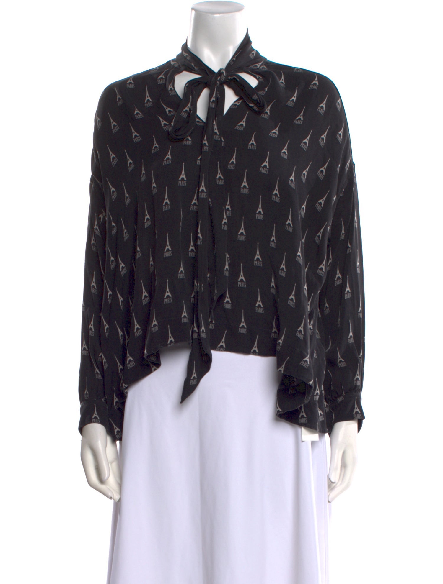 Balenciaga 2019 Silk Button-Up Top