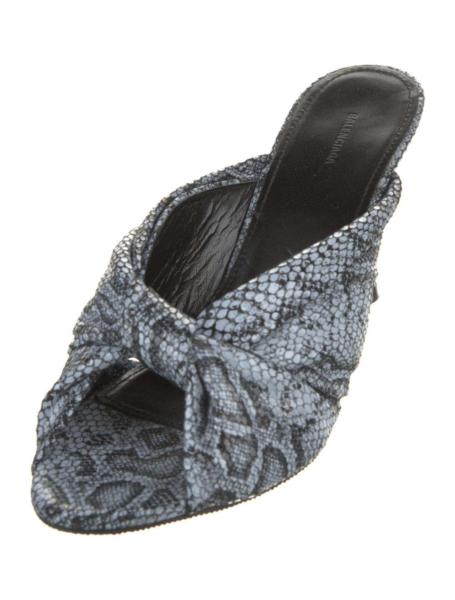 Balenciaga Leather Animal Print Espadrilles