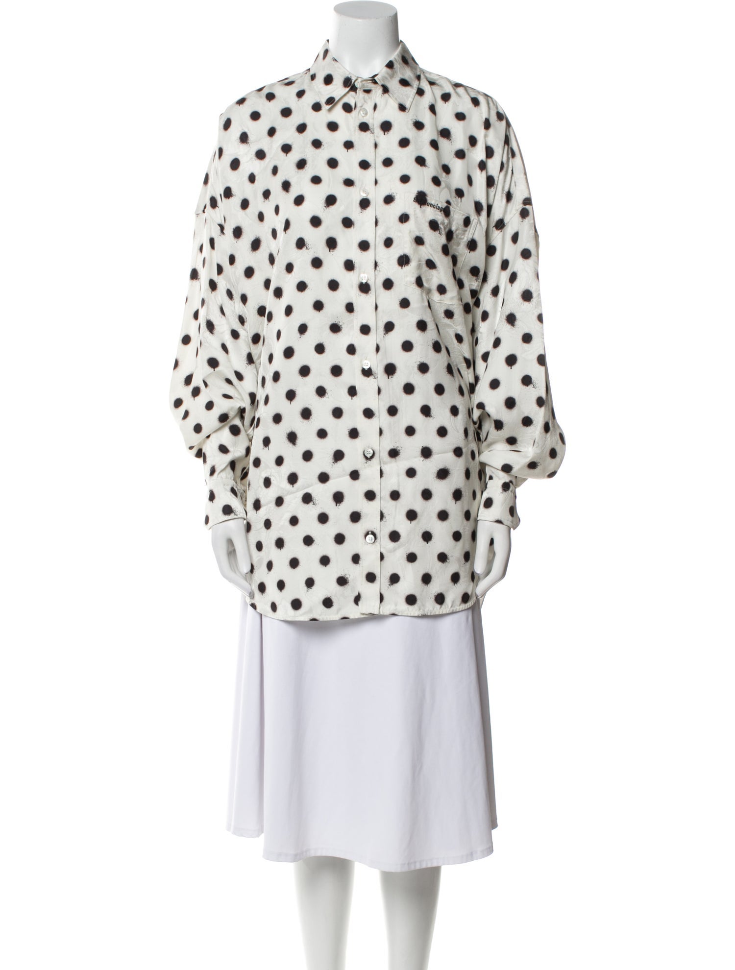 Balenciaga 2022 Polka Dot Print Tunic