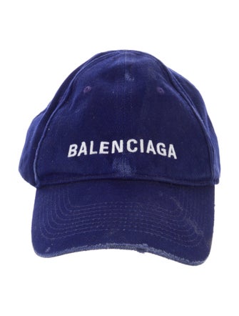 Balenciaga blue pattern print baseball cap