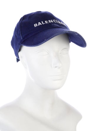 Balenciaga blue pattern print baseball cap
