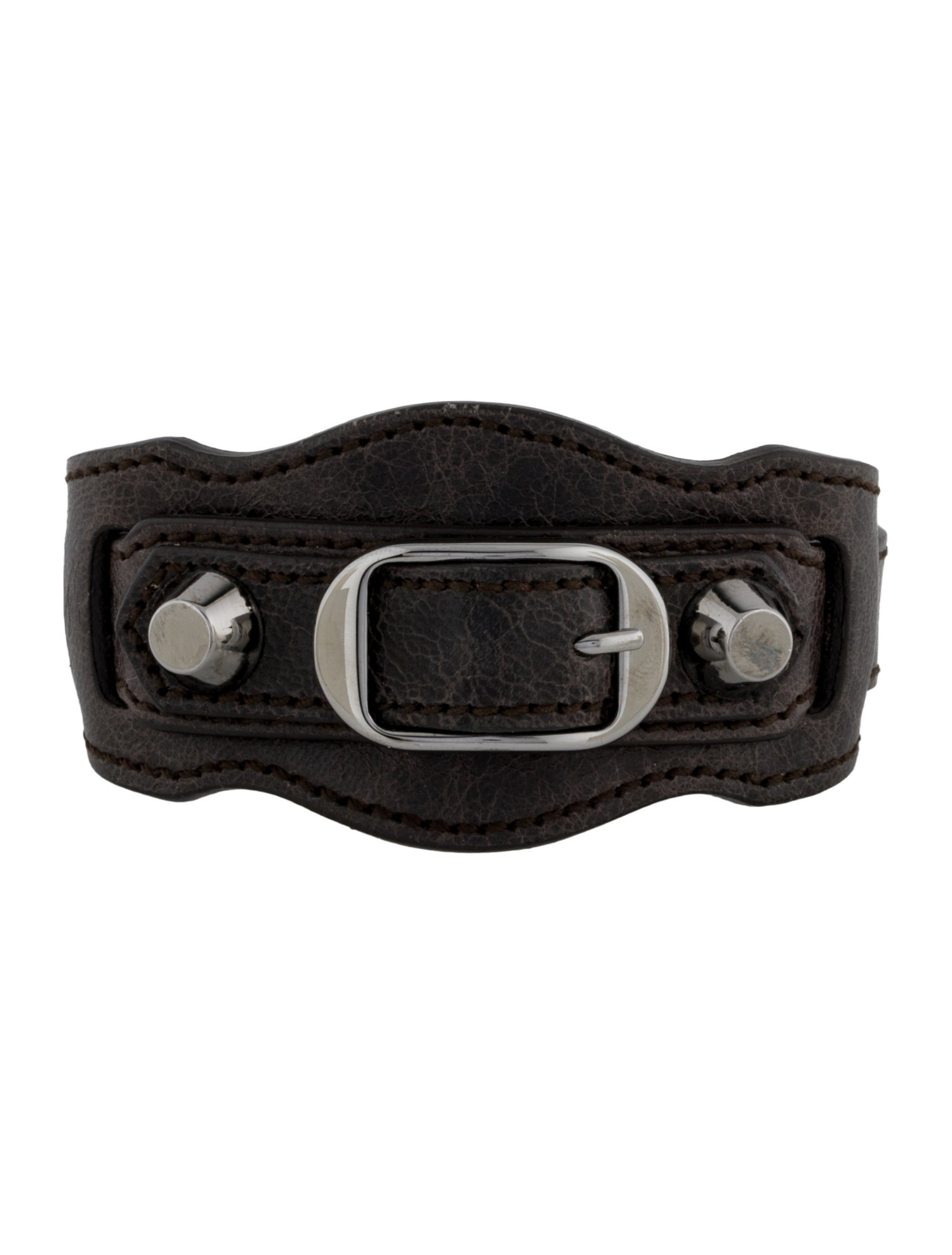 Balenciaga Leather Arena Giant Wrap Bracelet