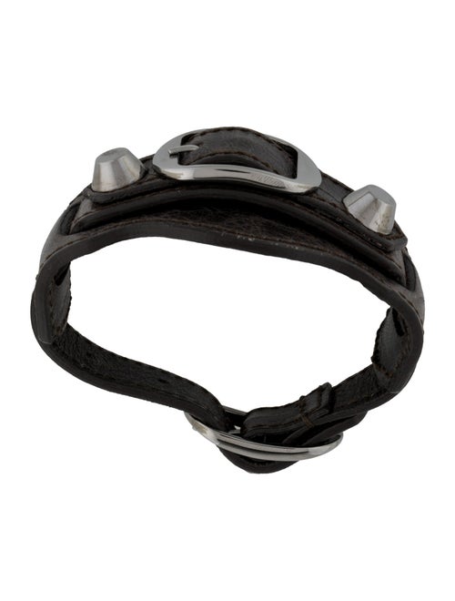 Balenciaga Leather Arena Giant Wrap Bracelet