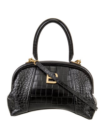 Balenciaga Embossed Leather BALENCIAGA Editor Small Croc Embossed Bag Small 2022