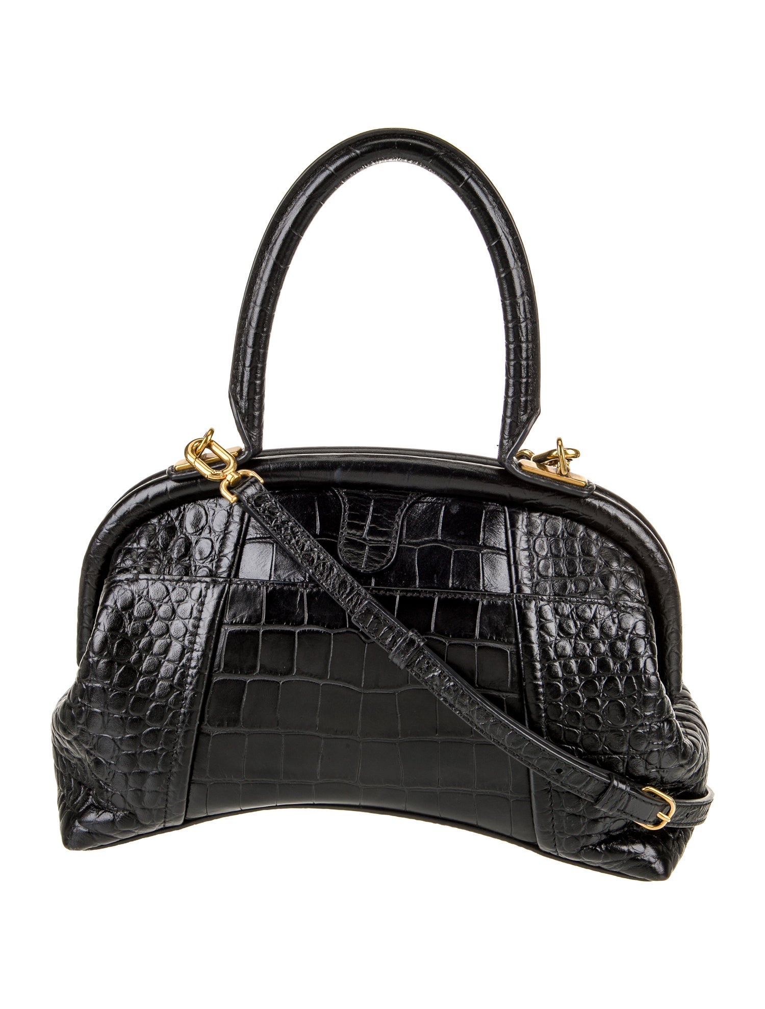 Balenciaga Embossed Leather BALENCIAGA Editor Small Croc Embossed Bag Small 2022