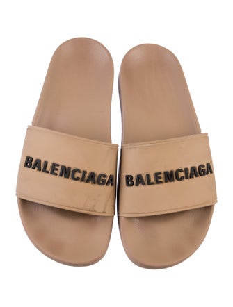 Balenciaga Rubber Graphic Print Slides