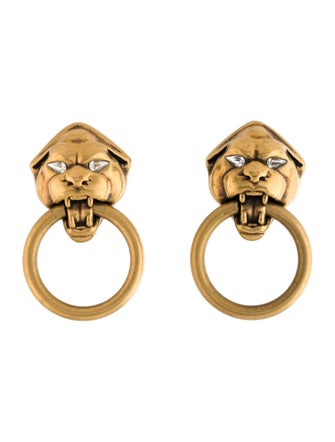 Balenciaga Crystal Creature XL Drop Earrings