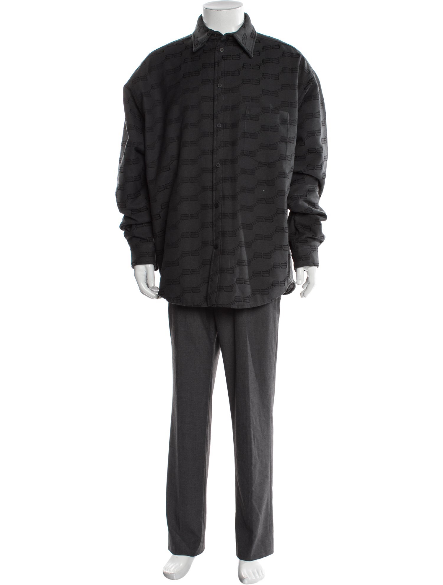 Balenciaga 2022 Monogram Pattern Parka