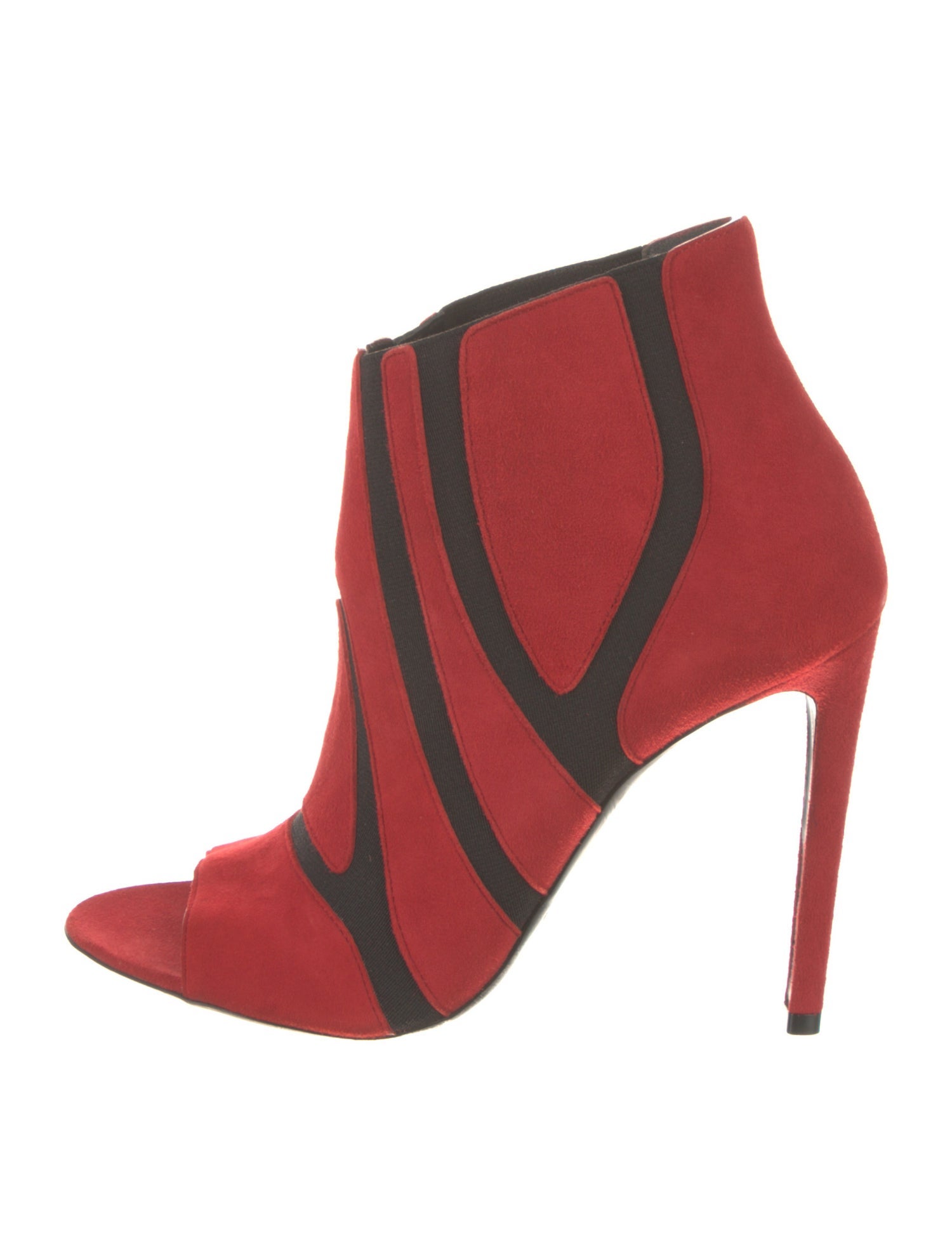 Balenciaga Suede Colorblock Pattern Boots