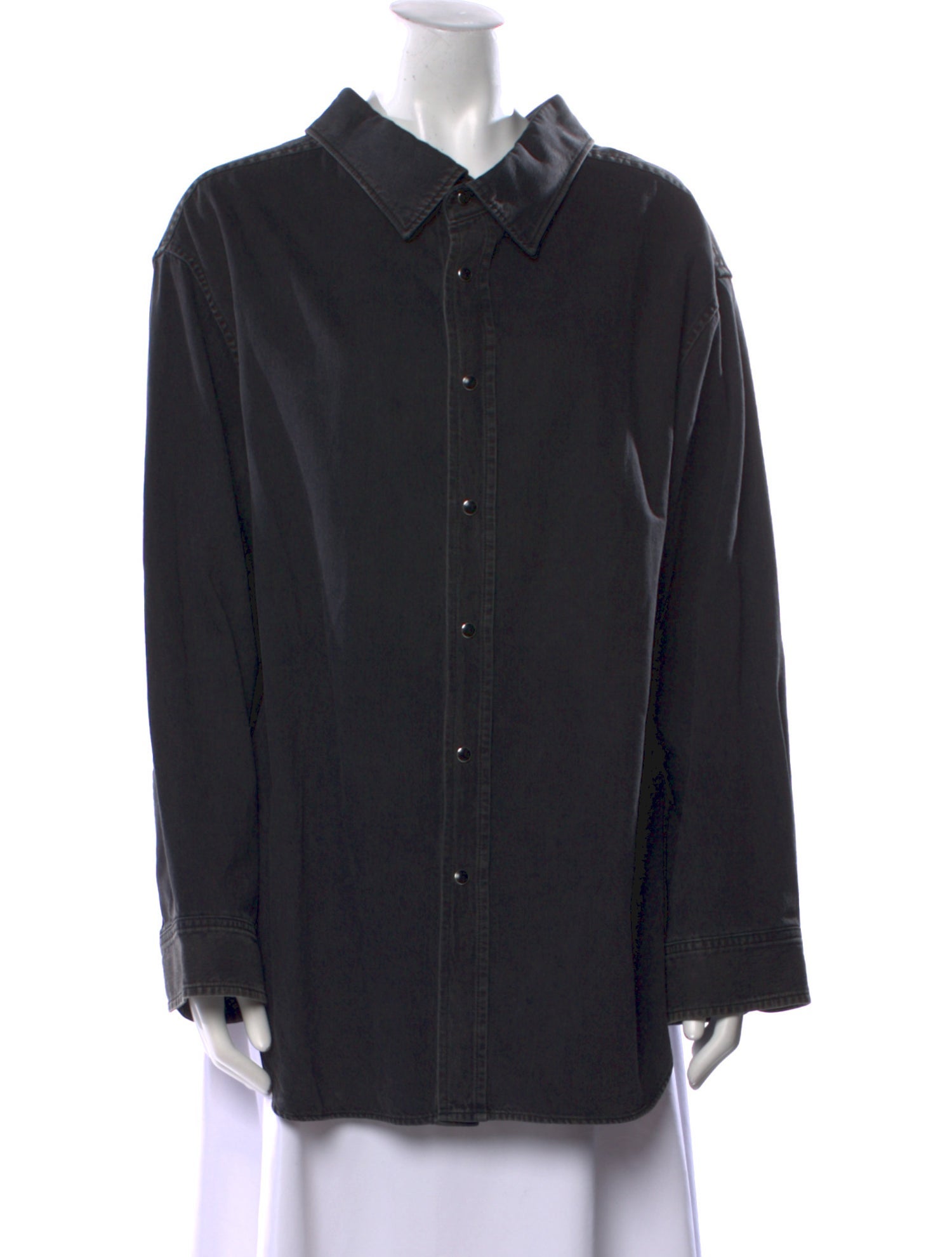 Balenciaga 2017 Long Sleeve Button-Up Top