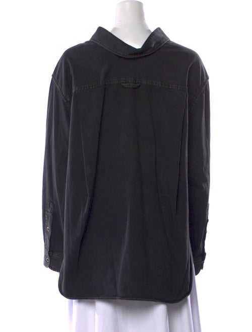 Balenciaga 2017 Long Sleeve Button-Up Top