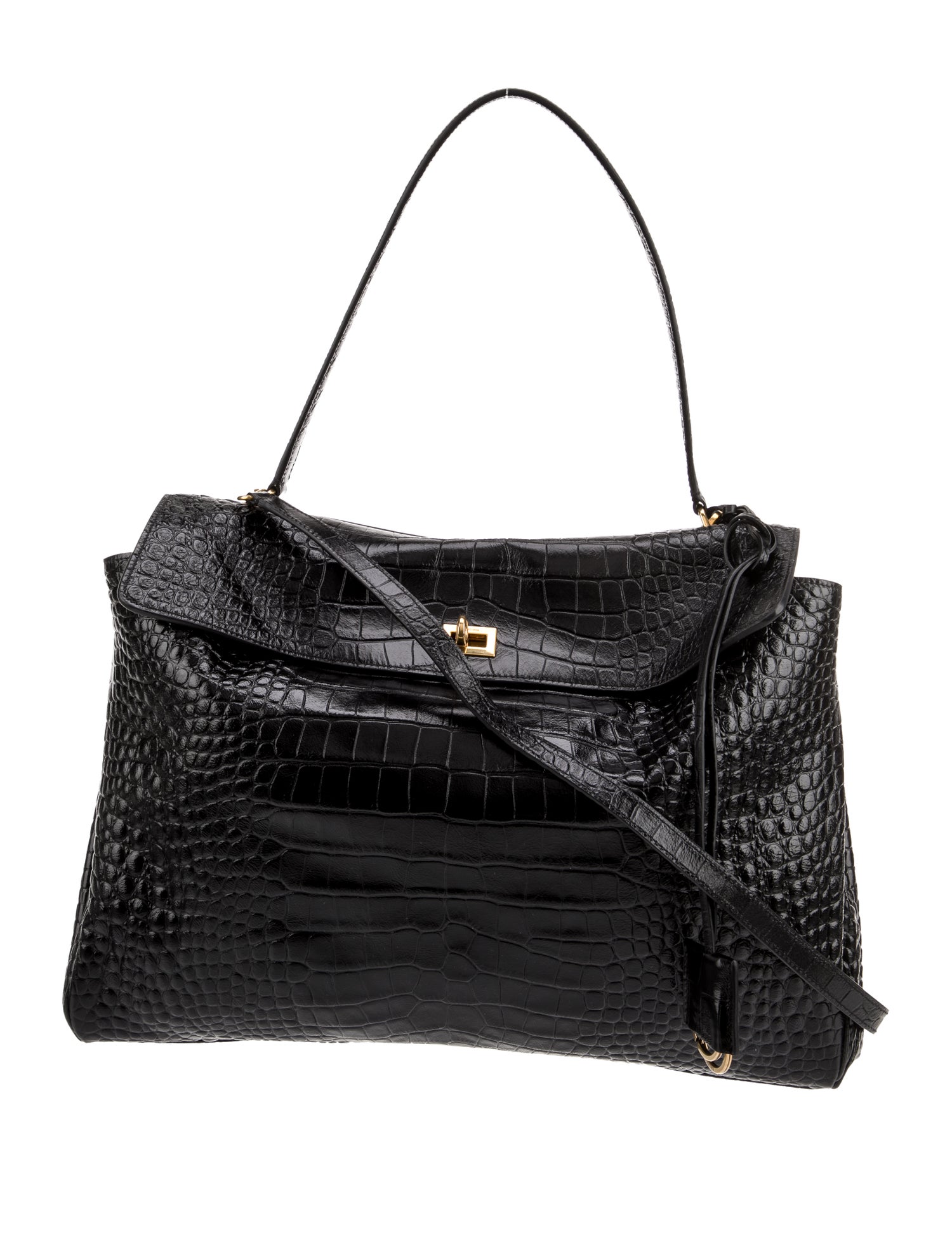 Balenciaga Embossed Leather Rodeo Large