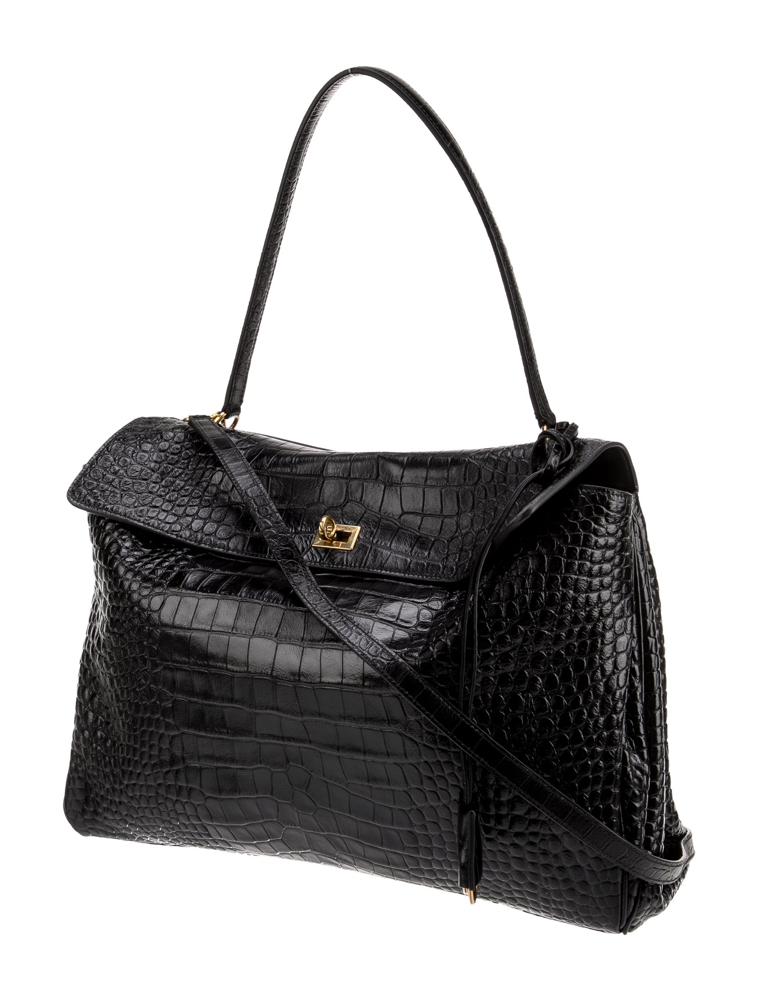 Balenciaga Embossed Leather Rodeo Large